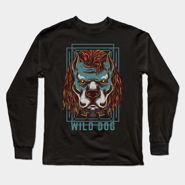 Wild Dog Long Sleeve T-Shirt by ArtisticNomi